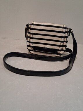 Black/White Stripe Satchel